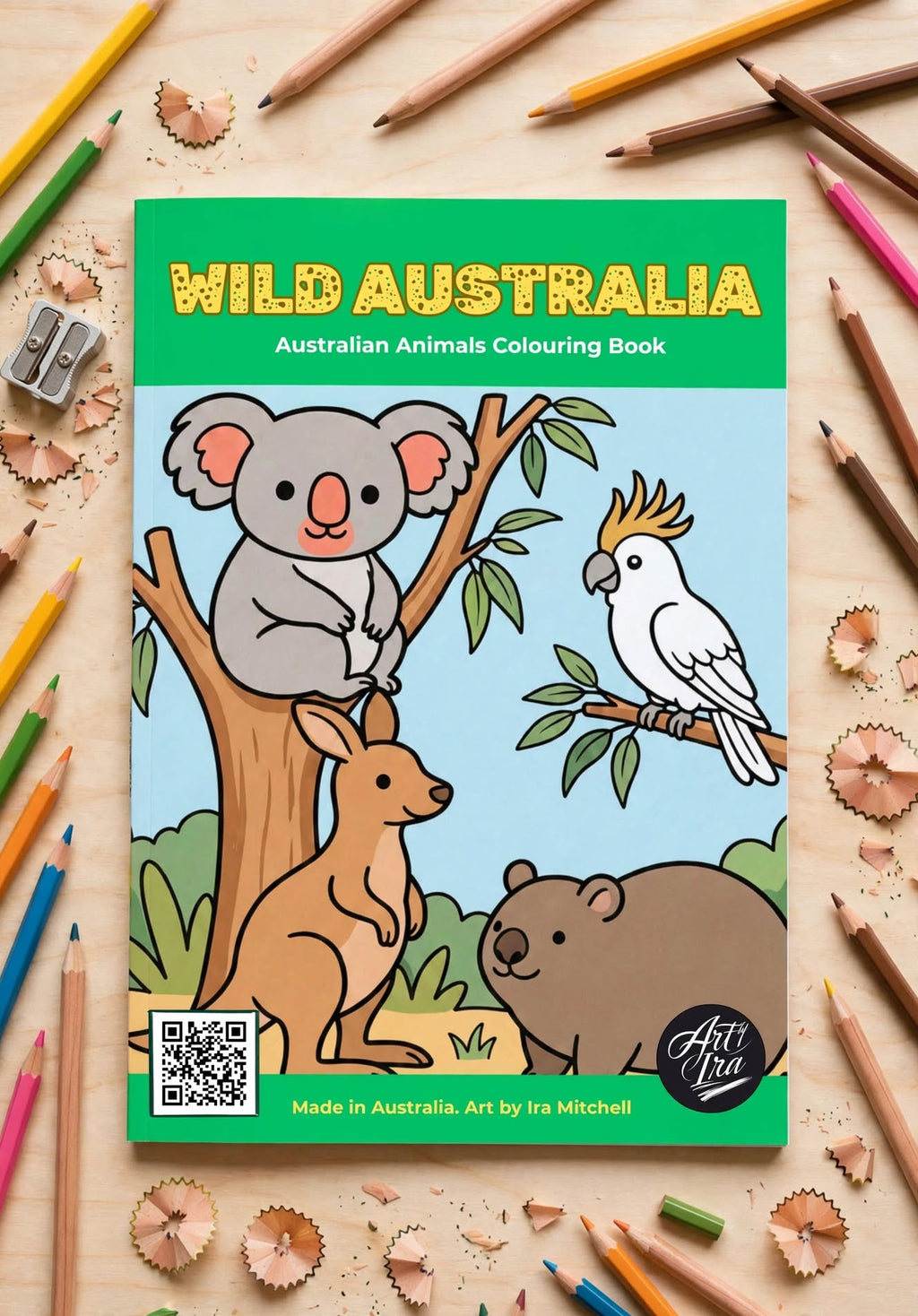 OZ Kids Colouring Kit cover - Wild Australia Australian Animals Colouring Book