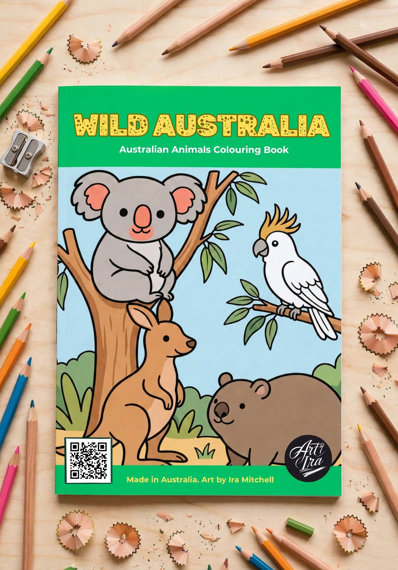 OZ Kids Colouring Kit cover - Wild Australia Australian Animals Colouring Book