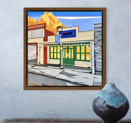 36 Buckingham Street – original acrylic painting on beechwood by Art by Ira