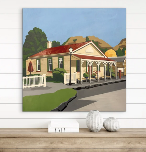 Arrowtown Post Office – original acrylic painting on beechwood by Art by Ira