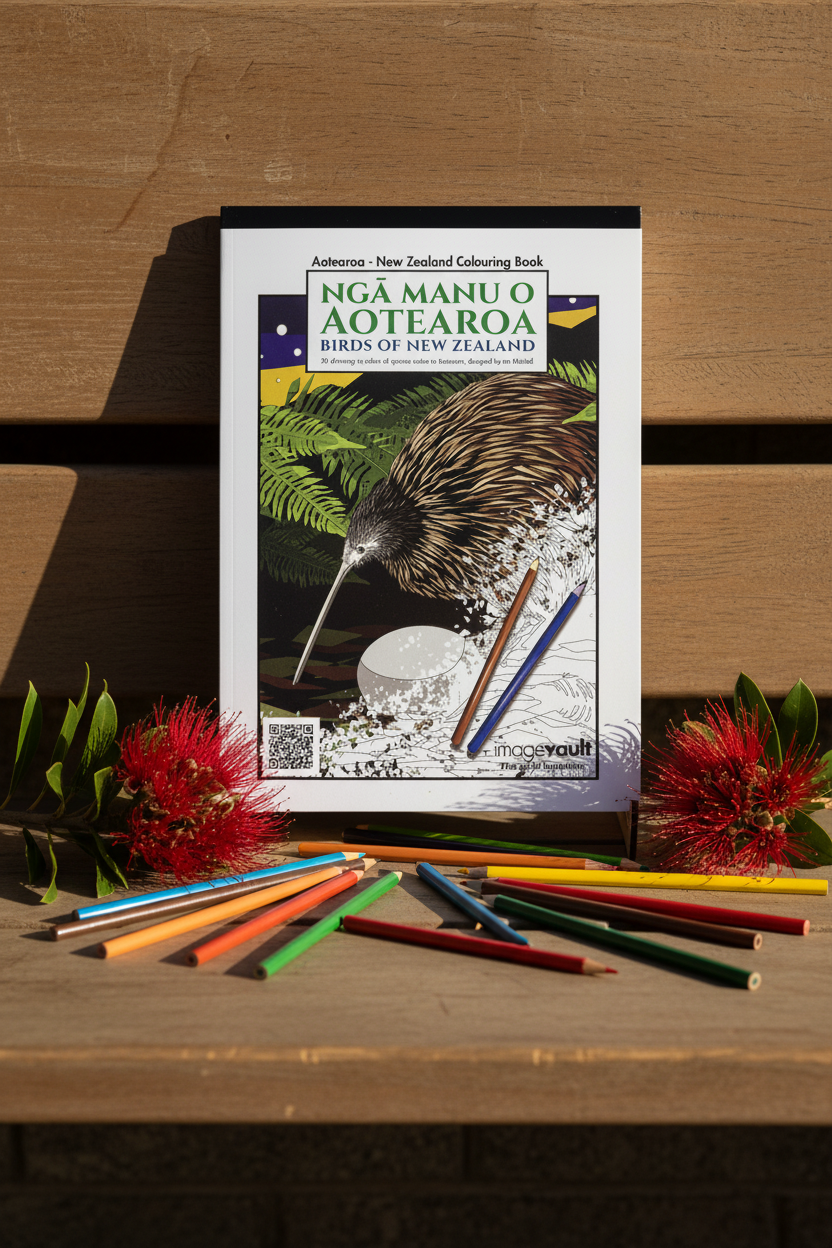 NZ Native Species Colouring Book lifestyle shot